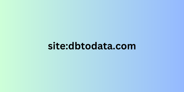 site:dbtodata.com